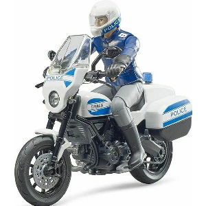 BRUDER BWORLD SCRAMBLER DUCATI POLICE MOTORCYCLE