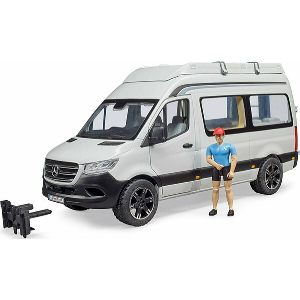 BRUDER MERCEDES BENZ SPRINTER CAMPER WITH DRIVER (WHITE/BLACK)