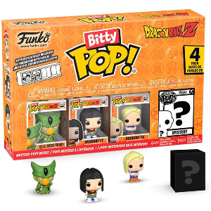 FUNKO BITTY POP! 4-PACK: DRAGON BALL Z- CELL (FIRST FORM), ANDROID 17, ANDROID 18, MYSTERY POP!