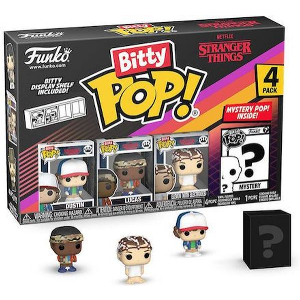 FUNKO BITTY POP! 4-PACK: STRANGER THINGS - DUSTIN, LUCAS, ELEVEN (WITH ELECTRODES), MYSTERY POP!