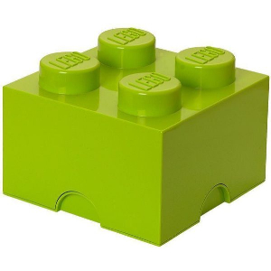 LEGO STORAGE BRICK 4 MEDIUM LIME GREEN