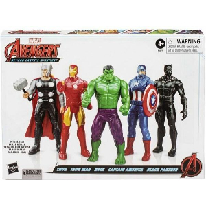 HASBRO AVEN. BEYOND EARTHS MIGHTIEST THOR/IRON MAN/HULK/CAPTAIN AMERICA/BLACK PANTHER FIG SET 5PACK