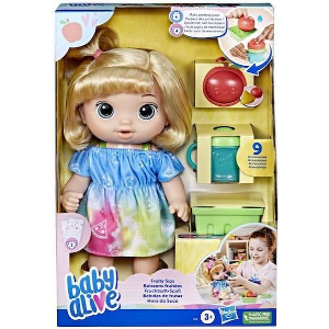 HASBRO BABY ALIVE FRUITY SIPS APPLE BLONDE HAIR DOLL