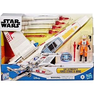HASBRO DISNEY STAR WARS EPIC WORLD OF ACTION POWER THE FORCE LUKE SKYWALKER'S FORCE STRIKE X-WING