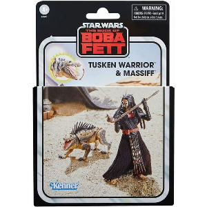 HASBRO FANS DISNEY STAR WARS THE BOOK OF BOBA FETT VINTAGE TUSKEN WARRIOR & MASSIFF FIG 10CM