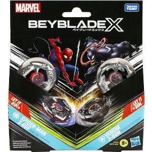 HASBRO MARVEL BEY BLADE X - SPIDER-MAN 3-60F VS. VENOM 3-80N