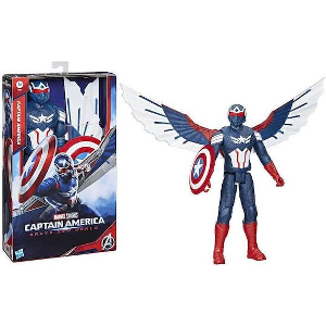 HASBRO MARVEL CAPTAIN AMERICA BRAVE NEW WORLD - TITAN HEROES CAPTAIN AMERICA DELUXE TITAN FIGURE
