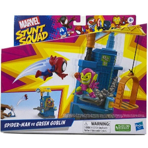 HASBRO MARVEL: STUNT SQUAD - SPIDER-MAN VS GREEN GOBLIN MINI PLAYSET