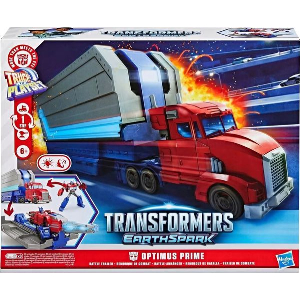 HASBRO TRANSFORMERS TRUCK TO PLAYSET EARTHSPARK - OPTIMUS PRIME BATTLE TRAILER