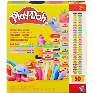 HASBRO PLAY-DOH DOH & MORE - SUPER RAINBOW FAVORS 50 PACK