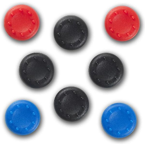 SPARTAN GEAR - SILICON THUMB GRIPS UNIVERSAL (4PCS BLACK, 2PCS RED, 2PCS BLUE)