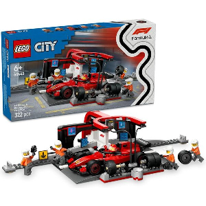 LEGO CITY 60443 F1 PIT STOP & PIT CREW WITH FERRARI CAR