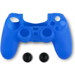 SPARTAN GEAR - CONTROLLER SILICON SKIN COVER AND THUMB GRIPS (PLAYSTATION 4) BLUE