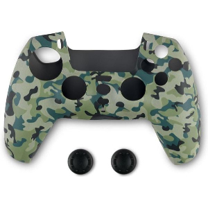 SPARTAN GEAR - CONTROLLER SILICON SKIN COVER AND THUMB GRIPS (PLAYSTATION 5) GREEN CAMO