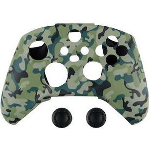 SPARTAN GEAR - CONTROLLER SILICON SKIN COVER AND THUMB GRIPS GREEN CAMO