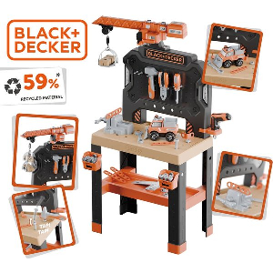 SMOBY BLACK+DECKER ΠΑΙΔΙΚΟΣ ΠΑΓΚΟΣ ΕΡΓΑΣΙΑΣ ΜΕ ΓΕΡΑΝΟ