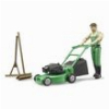 BRUDER BWORLD GARDENER WITH LAWNMOWER