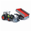 BRUDER CLAAS NECTIS 267 F WITH FRONT LOADER AND SIDE TRAILER