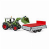 BRUDER FENDT VARIO 211 WITH FRONT LOADER AND SIDE TRAILER