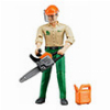 BRUDER FORESTRY WORKER WITH ACCESSORIES (GREEN/BEIGE)