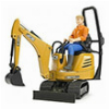 BRUDER JCB MICRO EXCAVATOR 8010 CTS AND CONSTRUCTION WORKER (YELLOW)