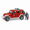 BRUDER JEEP WRANGLER UNLIMITED RUBICON FIRE TRUCK WITH FIREFIGHTER (RED/WHITE)
