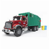 BRUDER MACK GRANITE GARBAGE TRUCK (GREEN/RED)