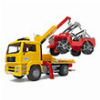 BRUDER MAN TGA TOW TRUCK WITH OFF-ROAD VEHICLE (WITHOUT LIGHT AND SOUND MODULE)