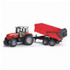 BRUDER MASSEY FERGUSON 7480 (RED/BLACK, WITH TUB TILT TRAILER)