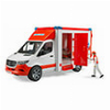 BRUDER MB SPRINTER AMBULANCE WITH DRIVER (RED/WHITE)
