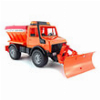 BRUDER MB-UNIMOG WINTER SERVICE WITH CLEARING SIGN