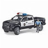 BRUDER RAM 2500 POLICE PICKUP (BLACK/WHITE, INCL. POLICE OFFICER)