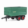 BRUDER TANDEM AXLE TRANSPORT TRAILER (GREEN/RED)