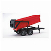 BRUDER TUB TILT TRAILER WITH AUTOMATIC BACK PANEL (RED/BLACK)