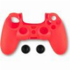 SPARTAN GEAR - CONTROLLER SILICON SKIN COVER AND THUMB GRIPS (PLAYSTATION 4) RED