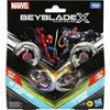 HASBRO MARVEL BEY BLADE X - SPIDER-MAN 3-60F VS. VENOM 3-80N