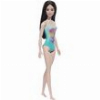 BARBIE: BEACH - BLACK HAIR DOLL WEARING TROPICAL BLUE SWIMSUIT