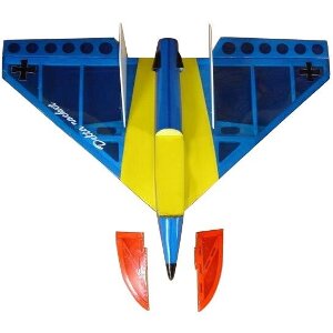 VQ DELTA JET AIRPLANE YELLOW/BLUE ARF KIT