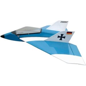 VQ DELTA JET AIRPLANE WHITE/BLUE ARF KIT