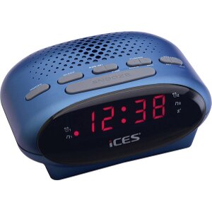 LENCO ICR-210 FM CLOCK RADIO BLUE