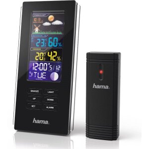 HAMA 186312 ELECTRONIC WEATHER STATION HAMA COLOR EDGE BLACK