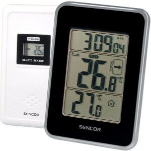 SENCOR SWS 25 BS WIRELESS THERMOMETER WITH WIRELESS SENSOR BLACK/SILVER