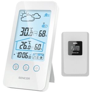 SENCOR SWS 3000 W WIRELESS THERMOMETER WITH WIRELESS SENSOR WHITE