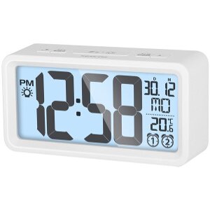 SENCOR SDC 2800 W DIGITAL ALARM CLOCK WITH THERMOMETER WHITE