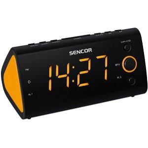 SENCOR SRC 170 OR RADIO ALARM CLOCK ORANGE