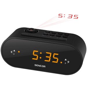 SENCOR SRC 3100 B PROJECTION RADIO ALARM CLOCK BLACK