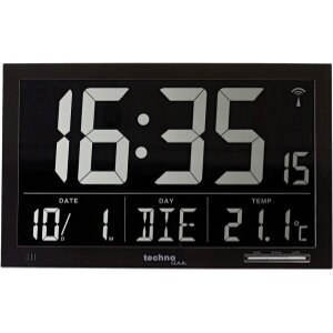 TECHNOLINE WS 8007 RADIO CONTROLLED CLOCK WITH JUMBO LCD