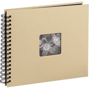 HAMA 10609 FINE ART SPIRAL BOUND ALBUM 36X32CM 50 BLACK PAGES TAUPE