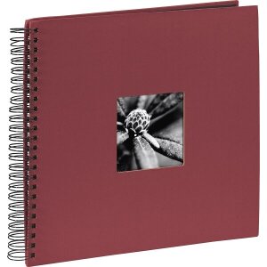 HAMA 90144 FINE ART SPIRAL BOUND ALBUM 36X32CM 50 BLACK PAGES BURGUNDY