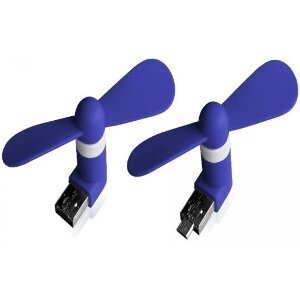 XLAYER MINI FAN 2-IN-1 MICRO USB & USB BLUE